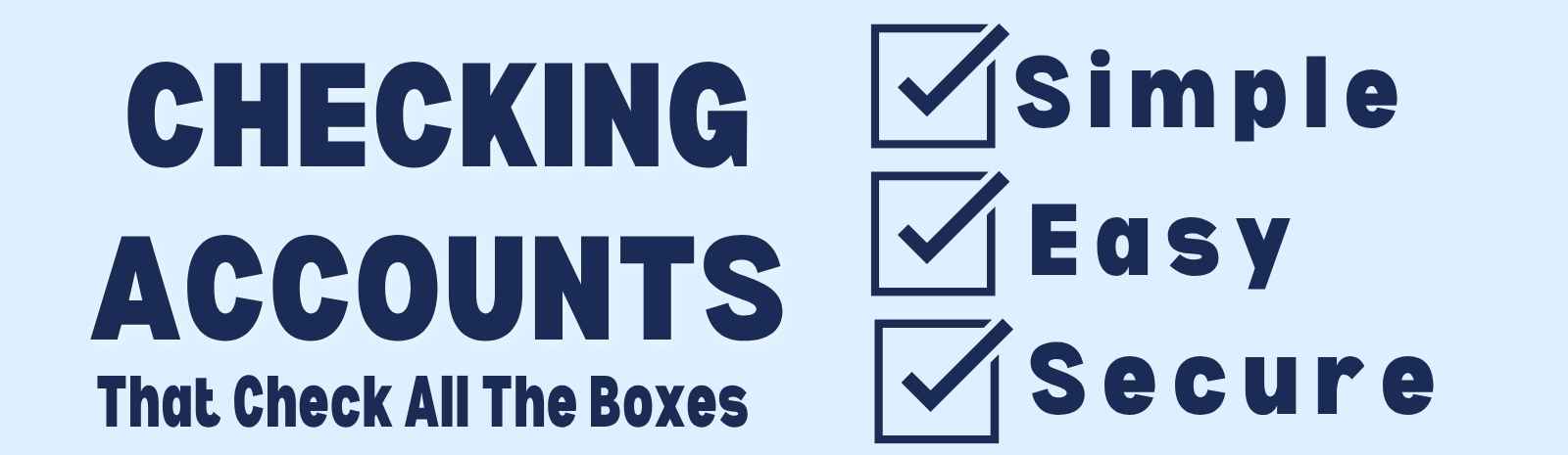 checking account checklist